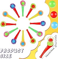 Vista 2 de Liliful 50 piezas de juguete de soplado de bolas, bolas flotantes, alivio del estrés, bolas flotantes, juguete de soplado de equilibrio para fiesta