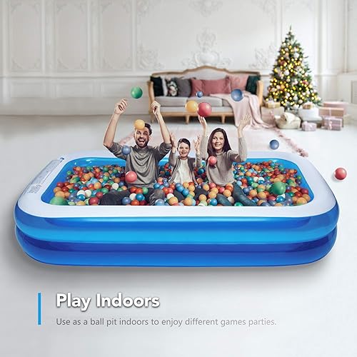 Miniatura 3 de Piscina inflable para niños, centro de natación familiar para niños, piscina de tamaño completo para niños, adultos, piscina fácil de configurar