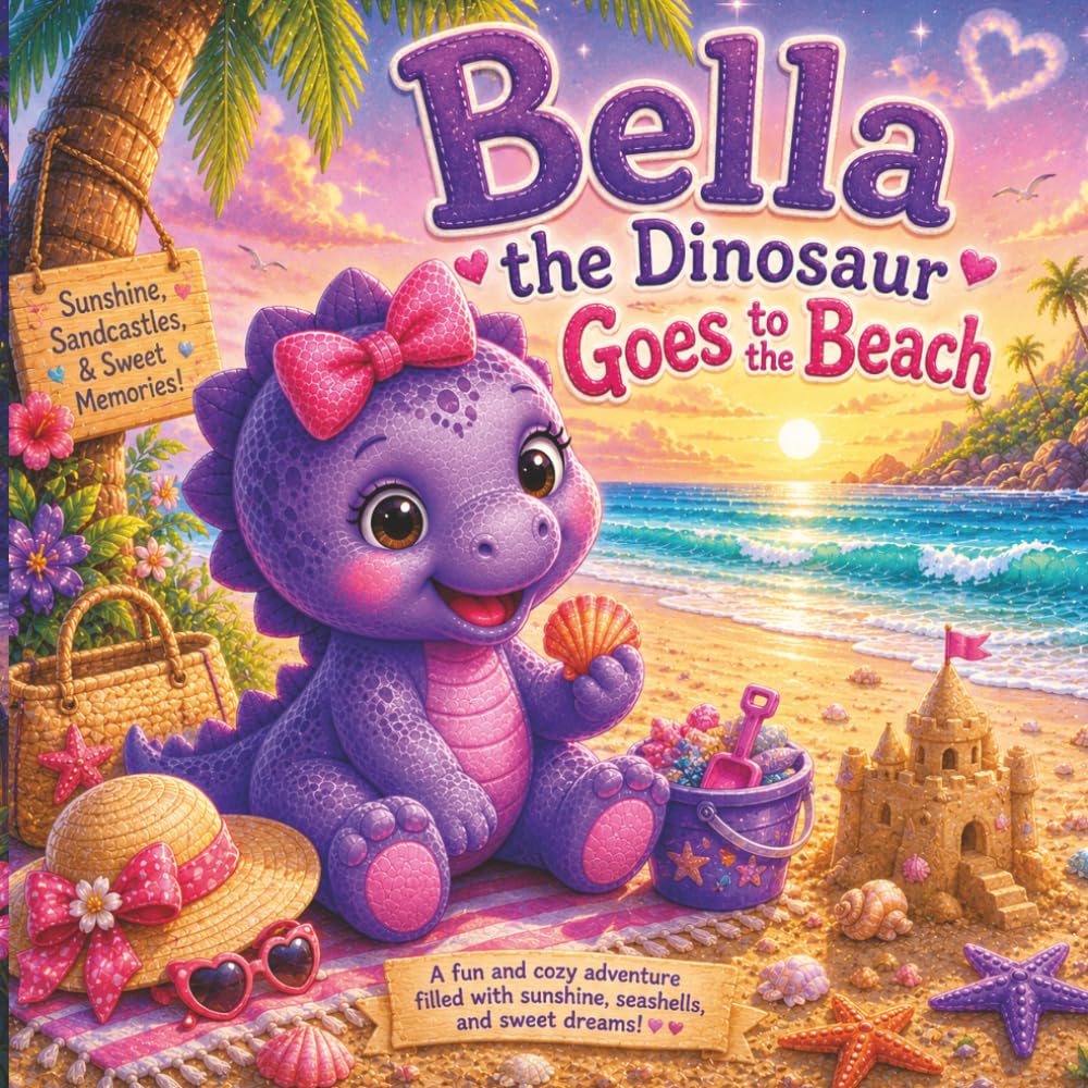 Bella the Dinosaur Goes to the Beach: A Cozy Beachtime Adventure