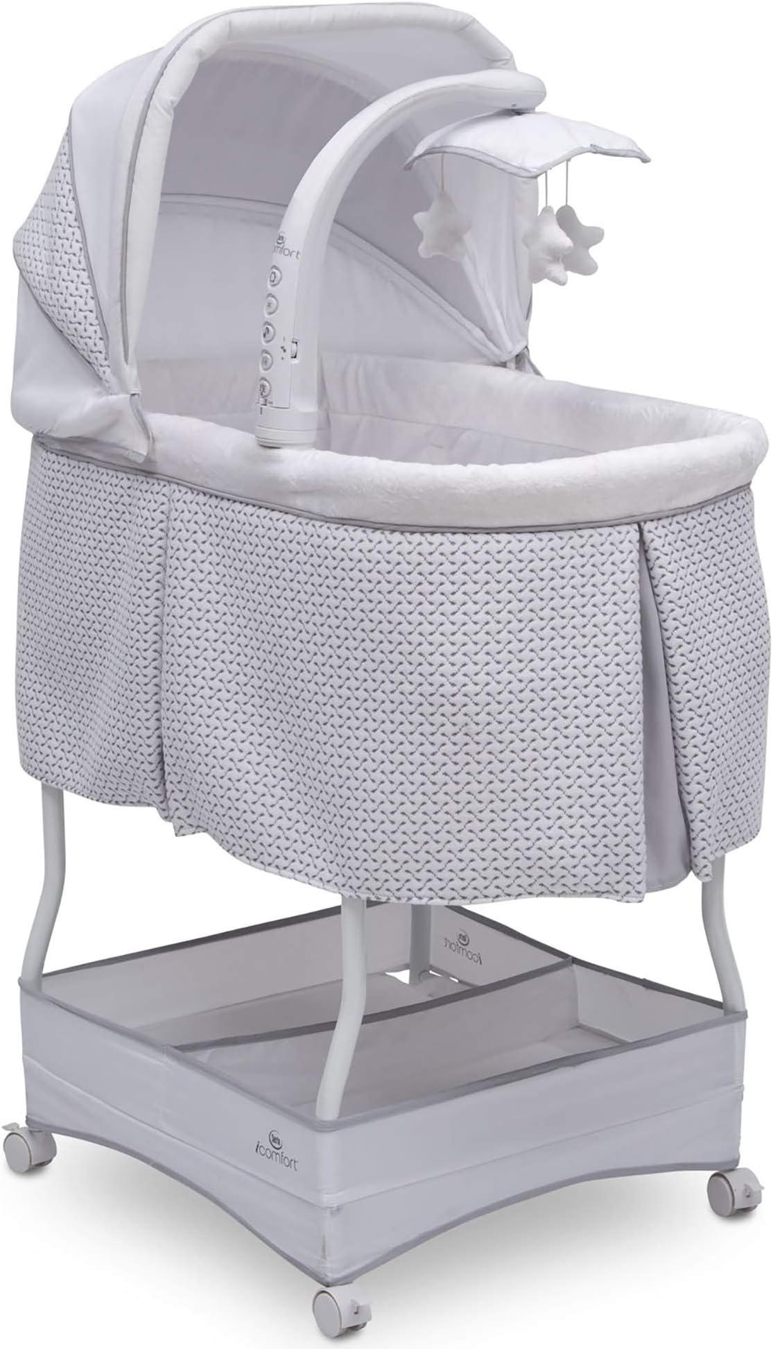 Serta iComfort Hands-Free Auto-Glide Bedside Bassinet - Portable Crib Features Silent, Smooth Gliding Motion That Soothes Baby, Cameron