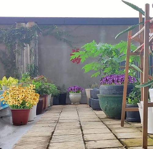 Miniatura 4 de 10 paquetes de flores artificiales de orquídea, vegetación artificial artificial resistente a los rayos UV, no se decolora, flores de plástico