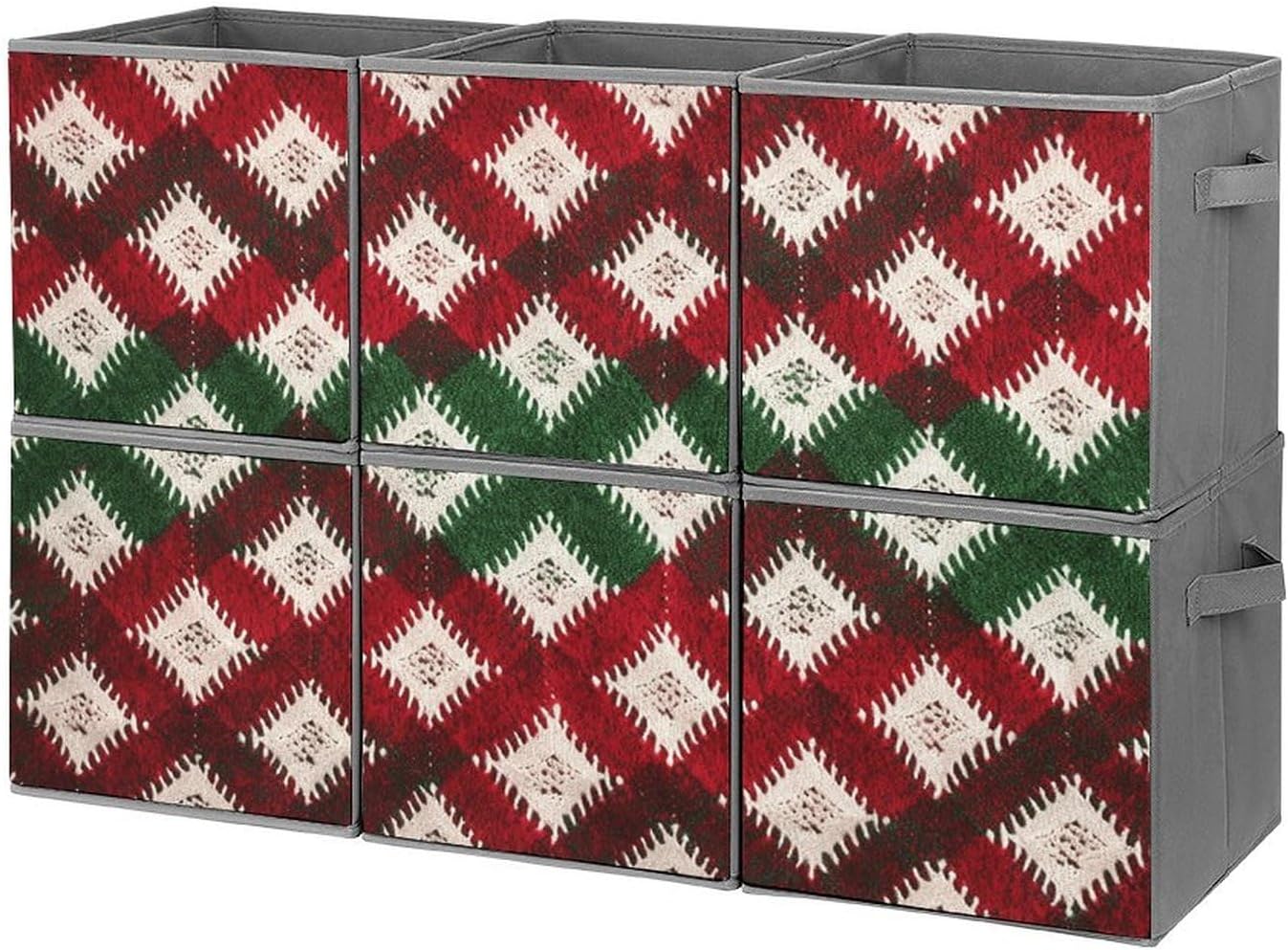 Multi Use Organizer Bins, With Diamond Pattern Printed Storage Bins, Foldable Storage Baskets Are Suitable For Bedrooms, Offices, And Cars