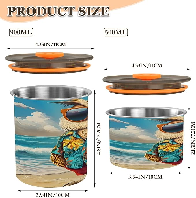 Almacenador de Alimentos ALAZA 30oz con Tapa, Acero Inoxidable miniatura 3