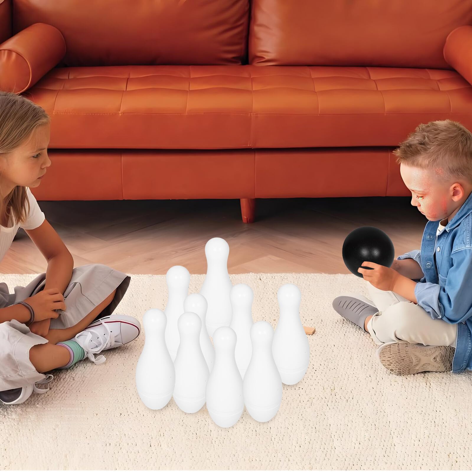 ERINGOGO Bowling con e Palline Educativo per Ragazzo Adatto per attività Indoor e Outdoor Leggero e Facile da Trasportare Stimola Coordinazione e