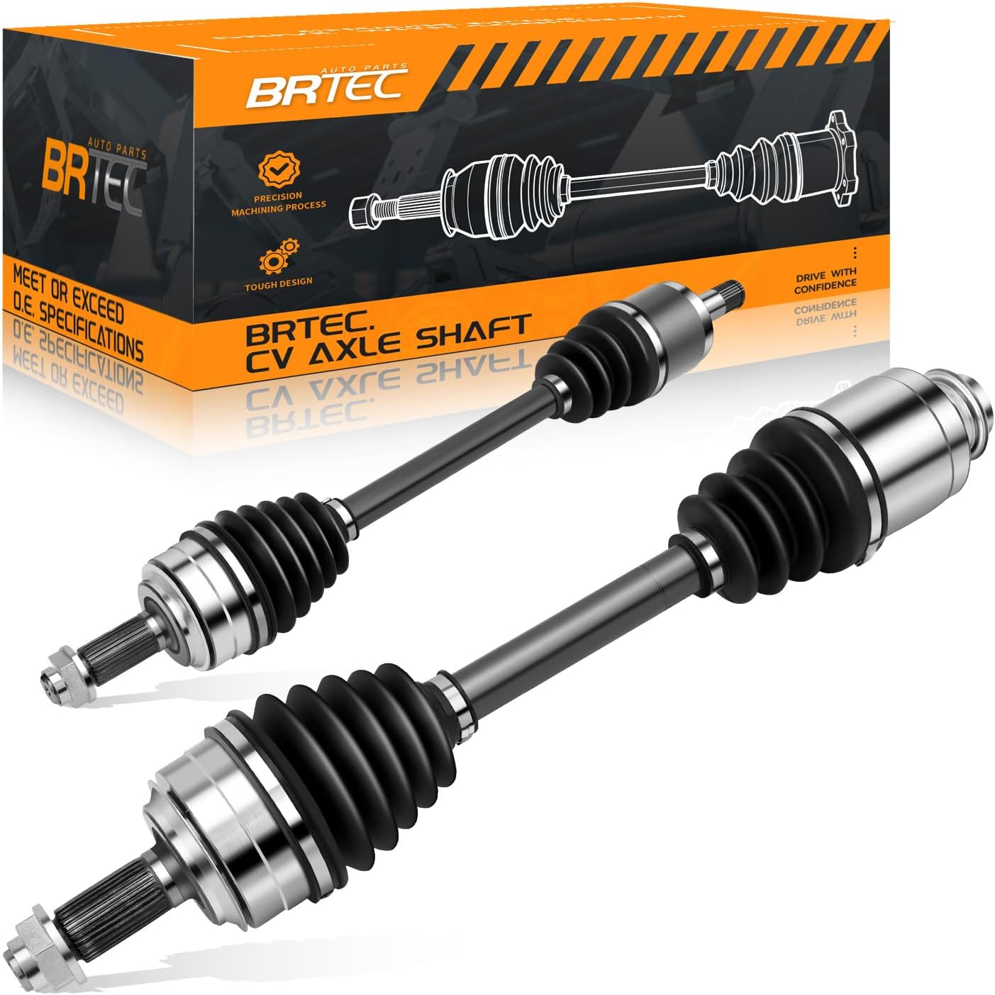 2PCS Front CV Axle Shaft Assembly Fit for Acura TSX 2009-2013 L4 2.4L, for Honda Accord 2008-2014 L4 2.4L, for Honda Civic 2014 L4 1.8L - Front Driver and Passenger Side, 60-4250 60-4251