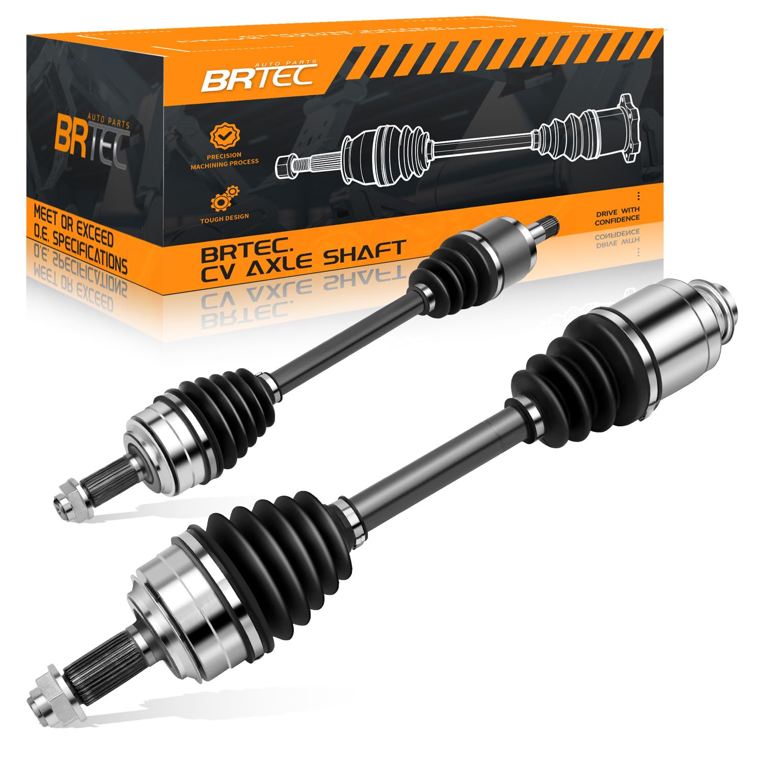 Front CV Axle Shaft Assembly Fit for Honda Accord 2008-2012, Acura TSX 2009-2012, TSX 2013 Automatic Trans, Accord 2013-2014 L4 2.4L, Civic 2014 EX Manual Trans L4 1.8L, 60-4250 60-4251