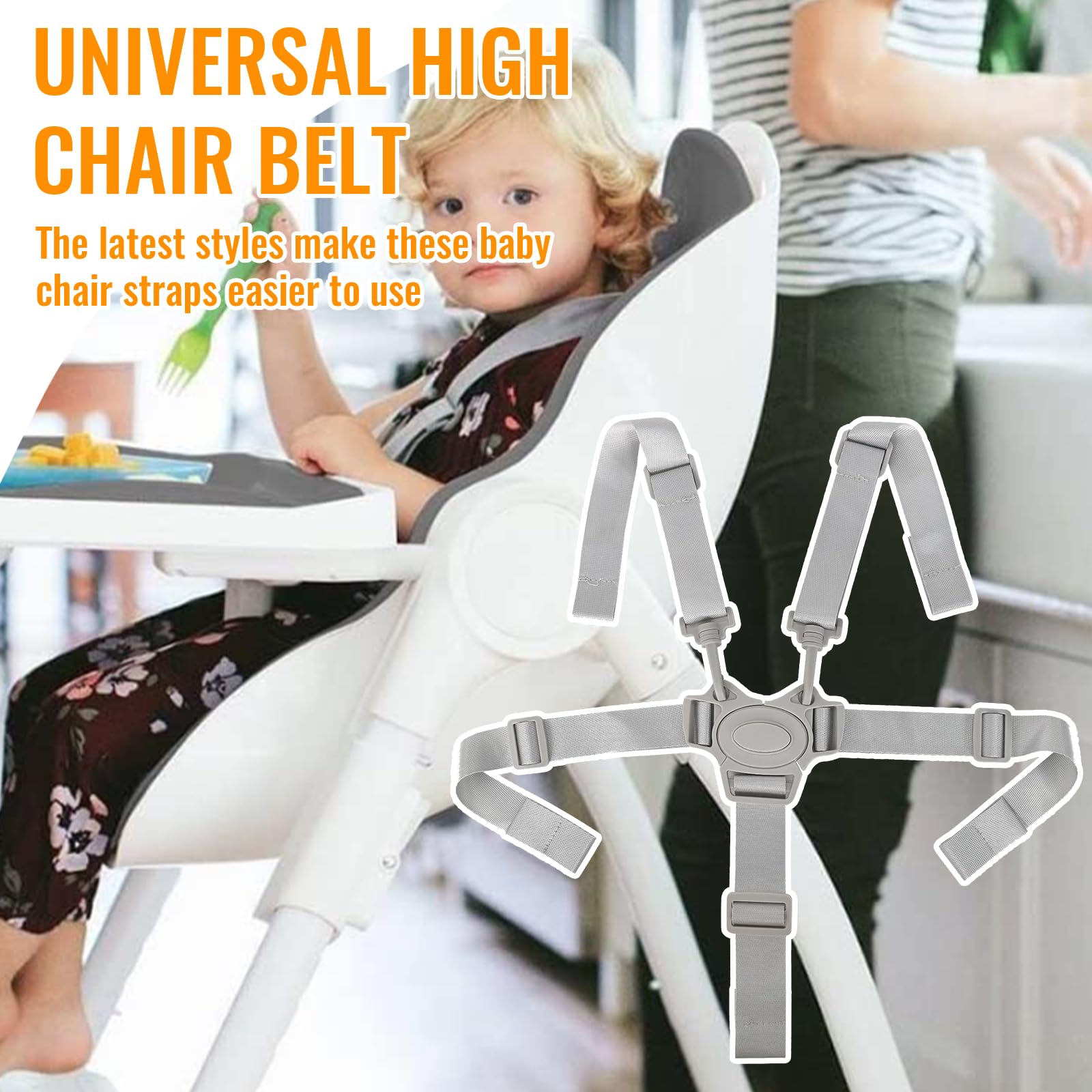 Cinghia Per Seggiolone - Universale, Nero, Con Fibbia E Velcro - Foto 4