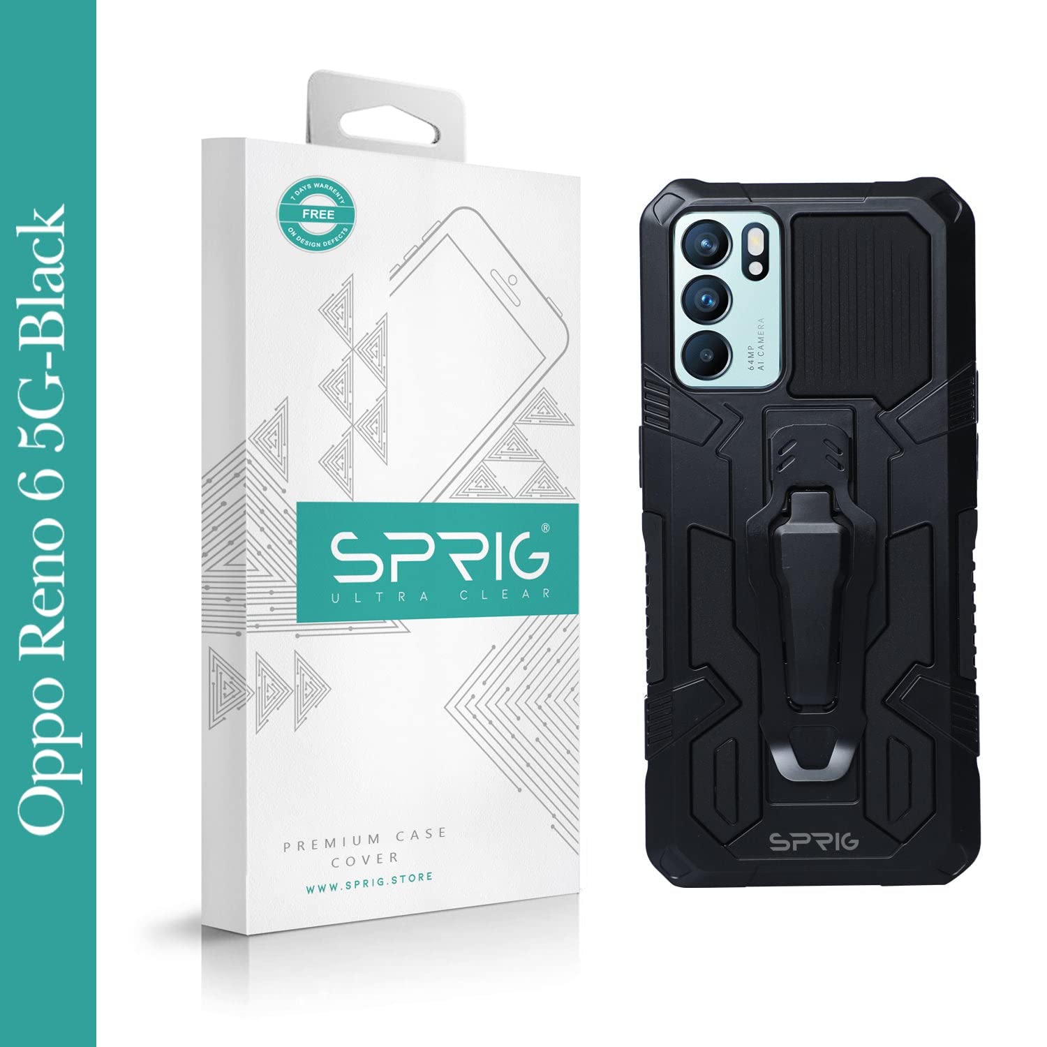 SPRIG Back Cover for Oppo Reno6 5G (Thermoplastic Polyurethane_Black) (B09XVHLVQX) Amazon Price History, Amazon Price Tracker
