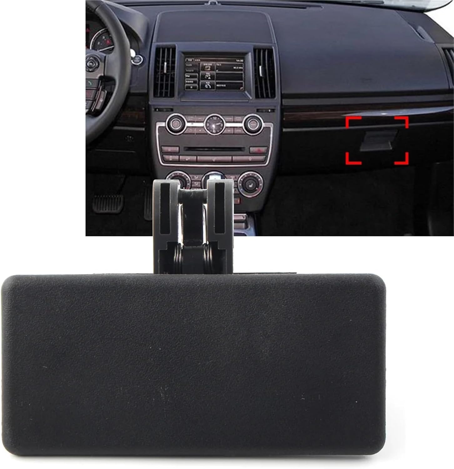 LR007072 LR007073 Car ABS Glove Box Latch Compatible for Land Rover Freelander 2 2008-2015(Gloss Black)
