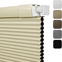 Vista 1 de Persianas opacas de celdas fáciles de instalar, para ventanas interiores, persianas de panal sin cordón, con aislamiento térmico y reducción