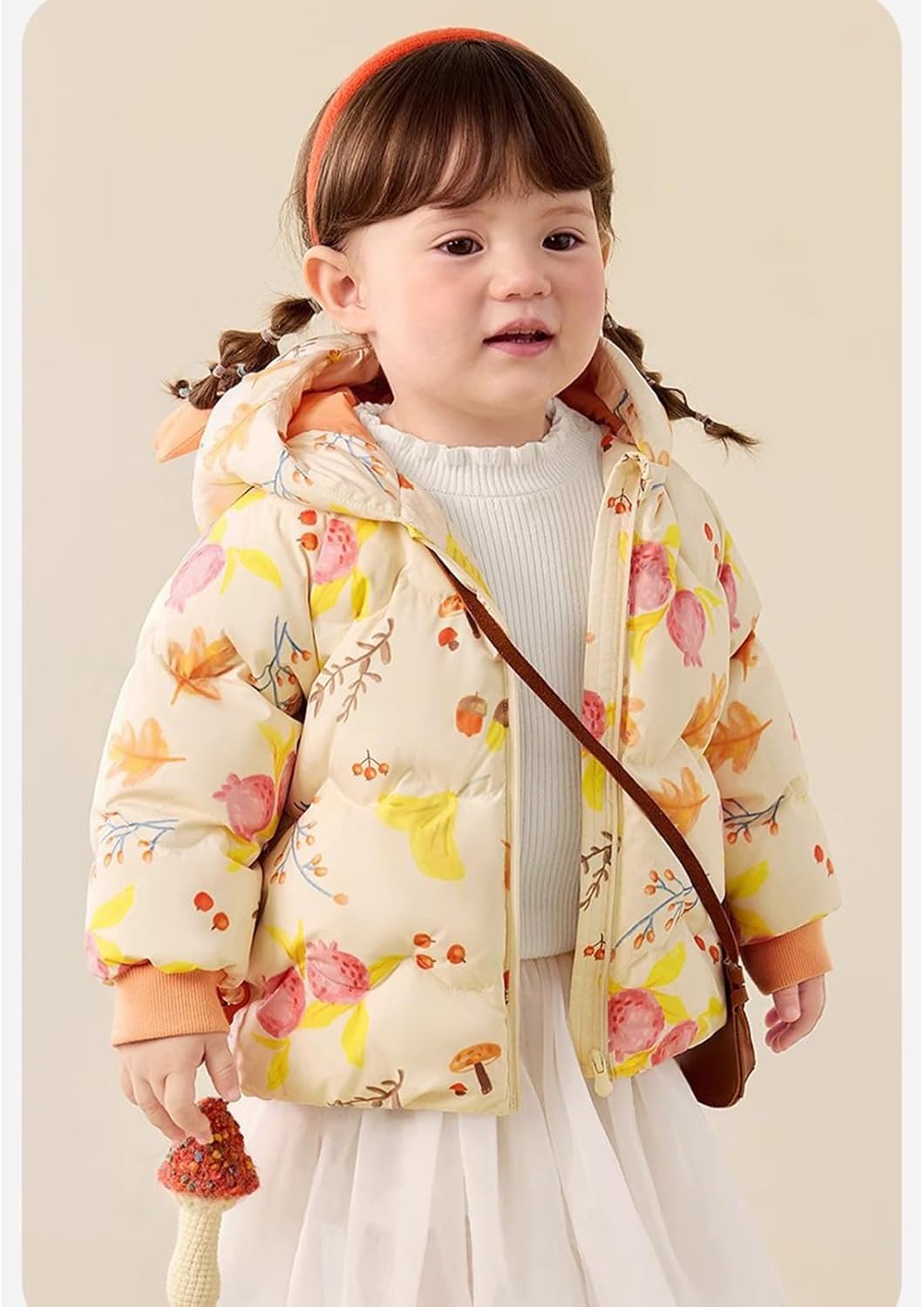 [イノヤ] キッズ ダウンコート 冬用 女の子 ボーイズ ベビー服 厚手 ショート丈 アウター 上着 子供 防寒ジャケット 帽子付き