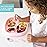 Bumkins - Silicone Grip Tray, Fork & Spoon & Lid - For Ages 18 Months+ - Suction Base - 100% Food-Safe Silicone - Oven, Microwave, Freezer, & Dishwasher Safe - Pink