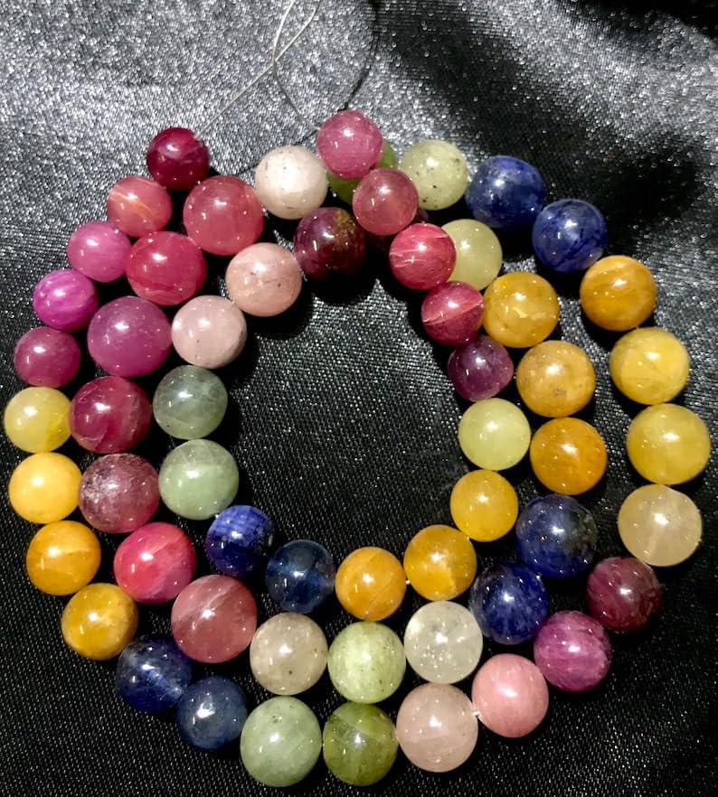 Perles saphir naturel de 6 à 8 mm : créez un cadeau de joaillerie personnalisé