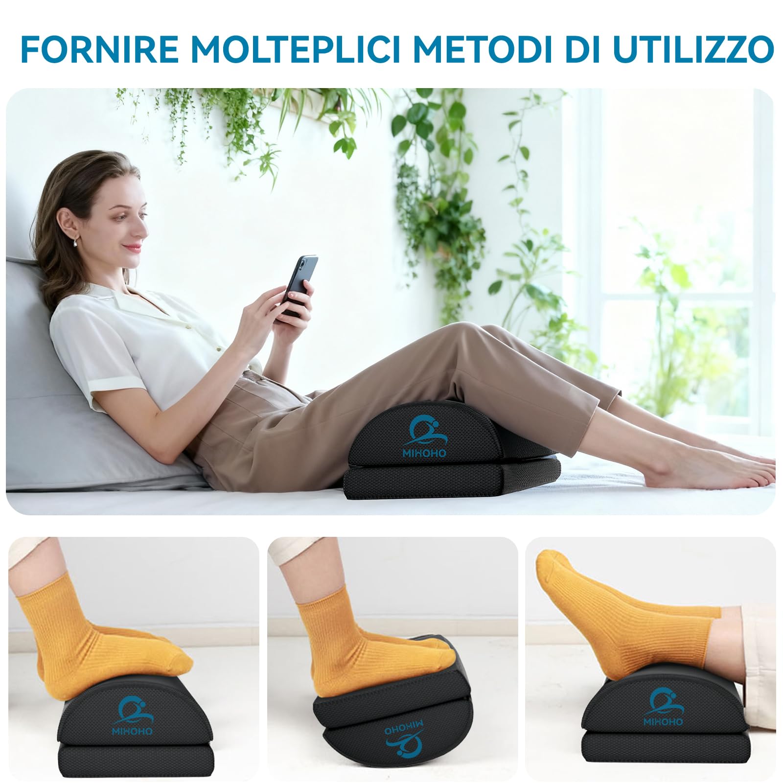Reposapiés de escritorio de espuma, reposapiés ajustable de espuma viscoelástica con funda lavable, cómodo reposapiés, ergonómico para escritorio, silla de oficina (negro k)