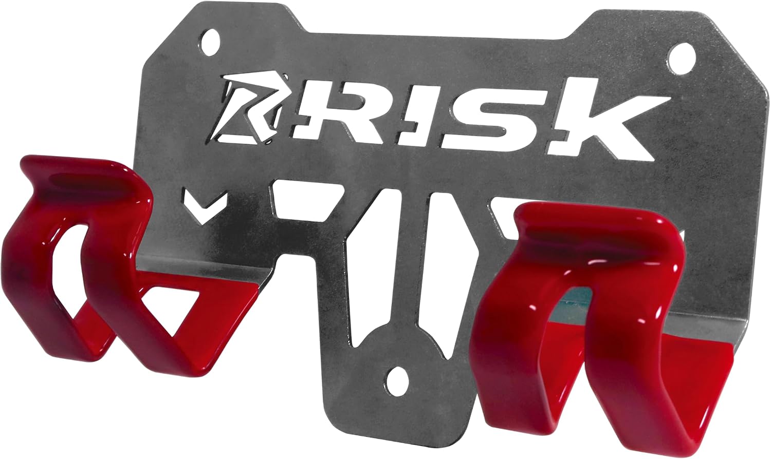 Risk Racing Folding Stand Wall Mount for RR1 Ride-On Lift and F.F.S. Folding Stand, PVC-Coated Steel Garage & Trailer Storage Organizer Brackets, Silver Finish (SKU: 12652)