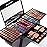 MISS ROSE 190 Colors Cosmetic Make up Piano Box Set,Combination with Eyeshadow /Facial Blusher /Eyebrow Powder /Eyeliner Pencil /Mirror,All-in-1 Makeup Gift Set (Color A)
