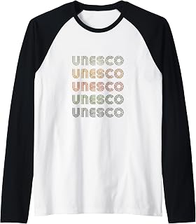 Love Heart UNESCO Tee Grunge Vintage Style Black UNESCO Raglan Baseball Tee