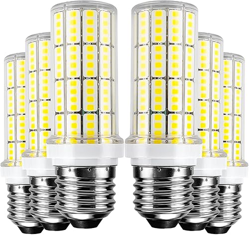 Bombilla LED 6 unids 200 W equivalente a 2500 lúmenes 5000 K luz blanca fría 20 W bombilla LED súper brillante E26E27 base impermeable LED bombilla