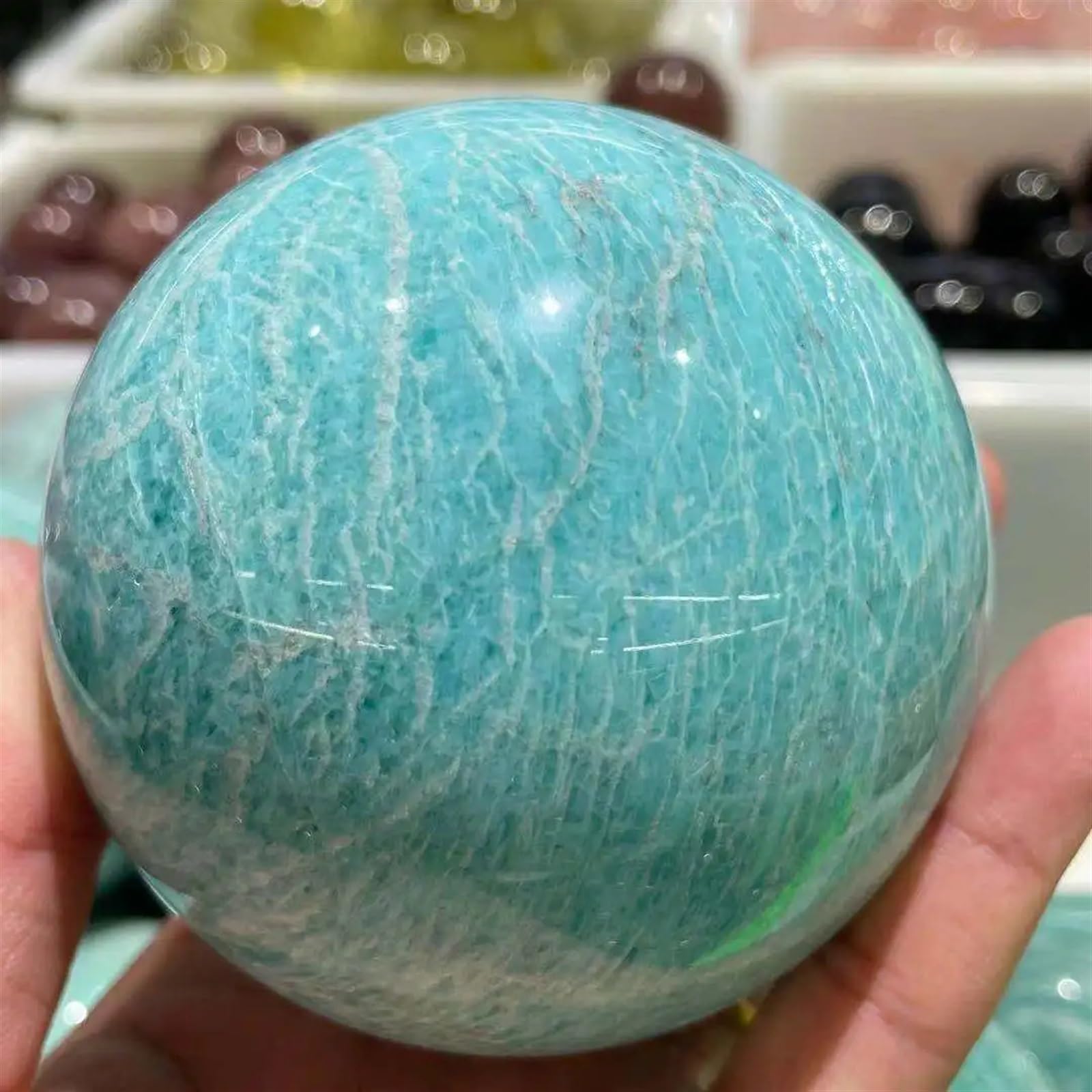 YLQUXEUV Crystal tianhe-Stone Water Ball 1pcs Ornaments (Size : 90-100mm)