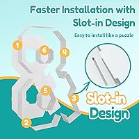 Vista 2 de Letras iluminadas de marquesina de 4 pies, letra grande de marquesina para decoración de fiestas, letras de mosaico grandes, letras iluminadas