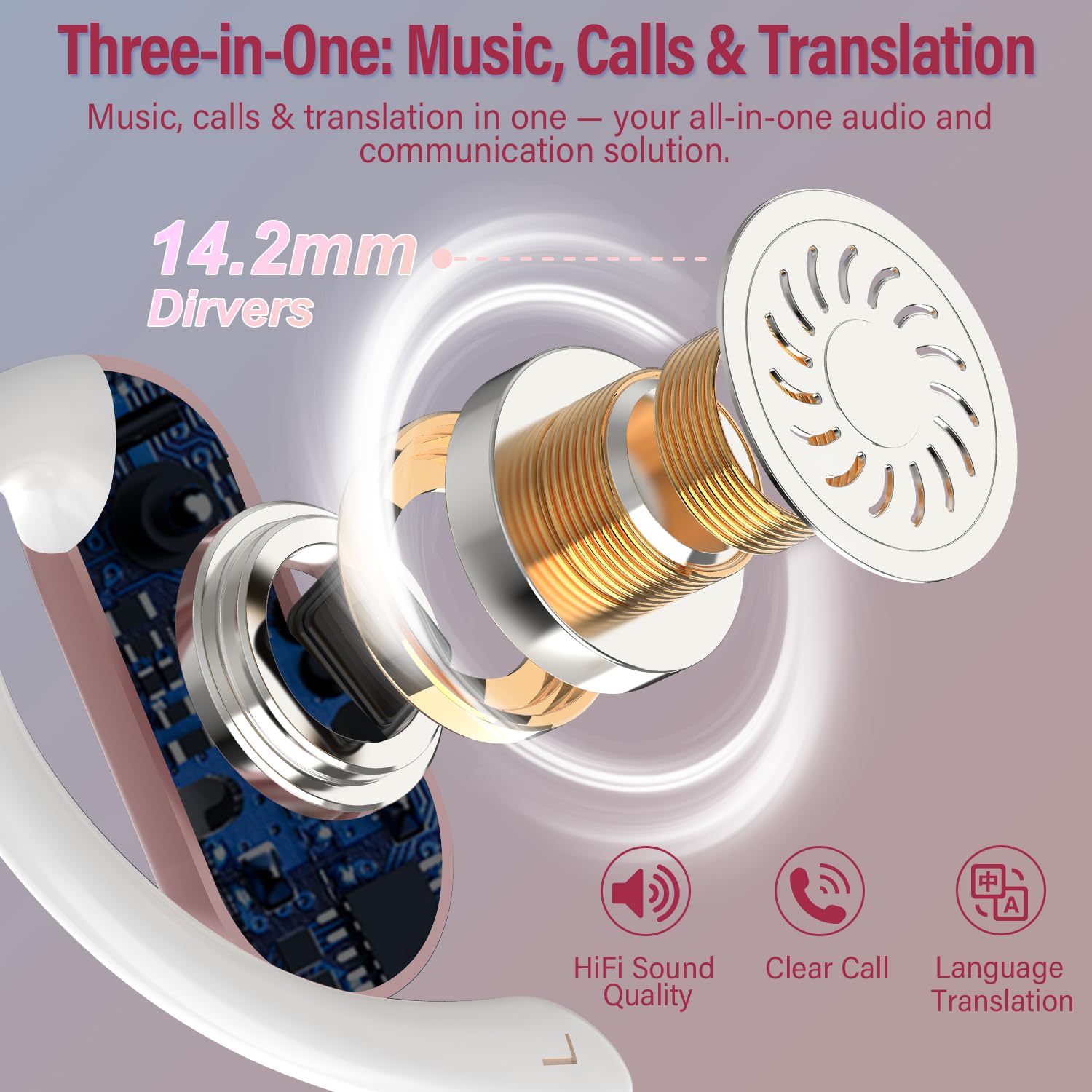 Ai Translator Earphones 3-in-1 164 Lingue - Dettaglio