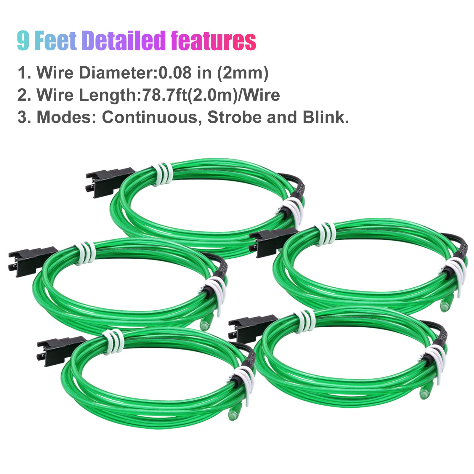 Amazon.co.jp: YnGia ELワイヤー ネオンワイヤー エレクトロ