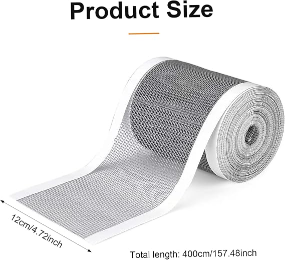 Disposable Shower Drain Hair Catcher, 5x157 Widen Cutable Glass Fiber Mesh Fabric Hair Catcher Shower Drain with Scraper, Disposable