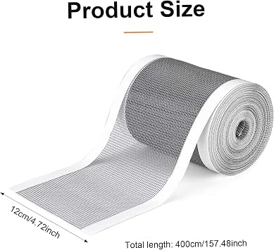 Disposable Shower Drain Hair Catcher, 5x157 Widen Cutable Glass Fiber Mesh Fabric Hair Catcher Shower Drain with Scraper, Disposable