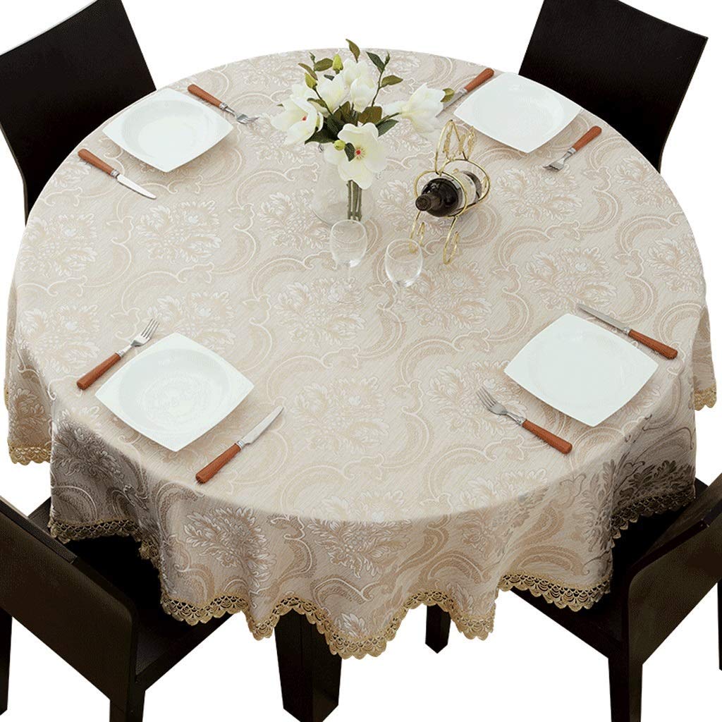 Table basse ronde européenne grande nappe de table tissu dentelle
