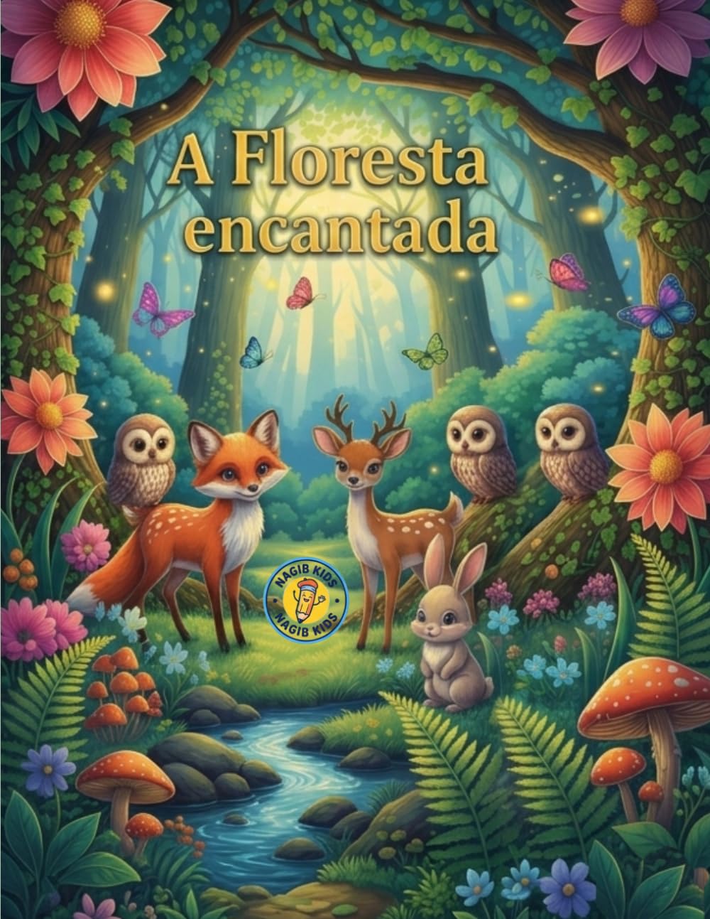 A Floresta Encantada: Livro de Colorir Detalhado com Animais da Floresta