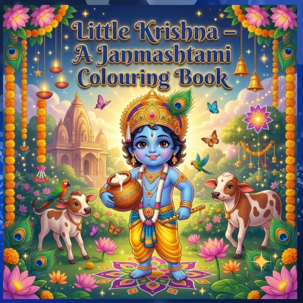 Little Krishna Janmashtami Colouring Book for Kids: Celebrate Krishna Jayanthi with 50 Fun and Festive Colouring Pages