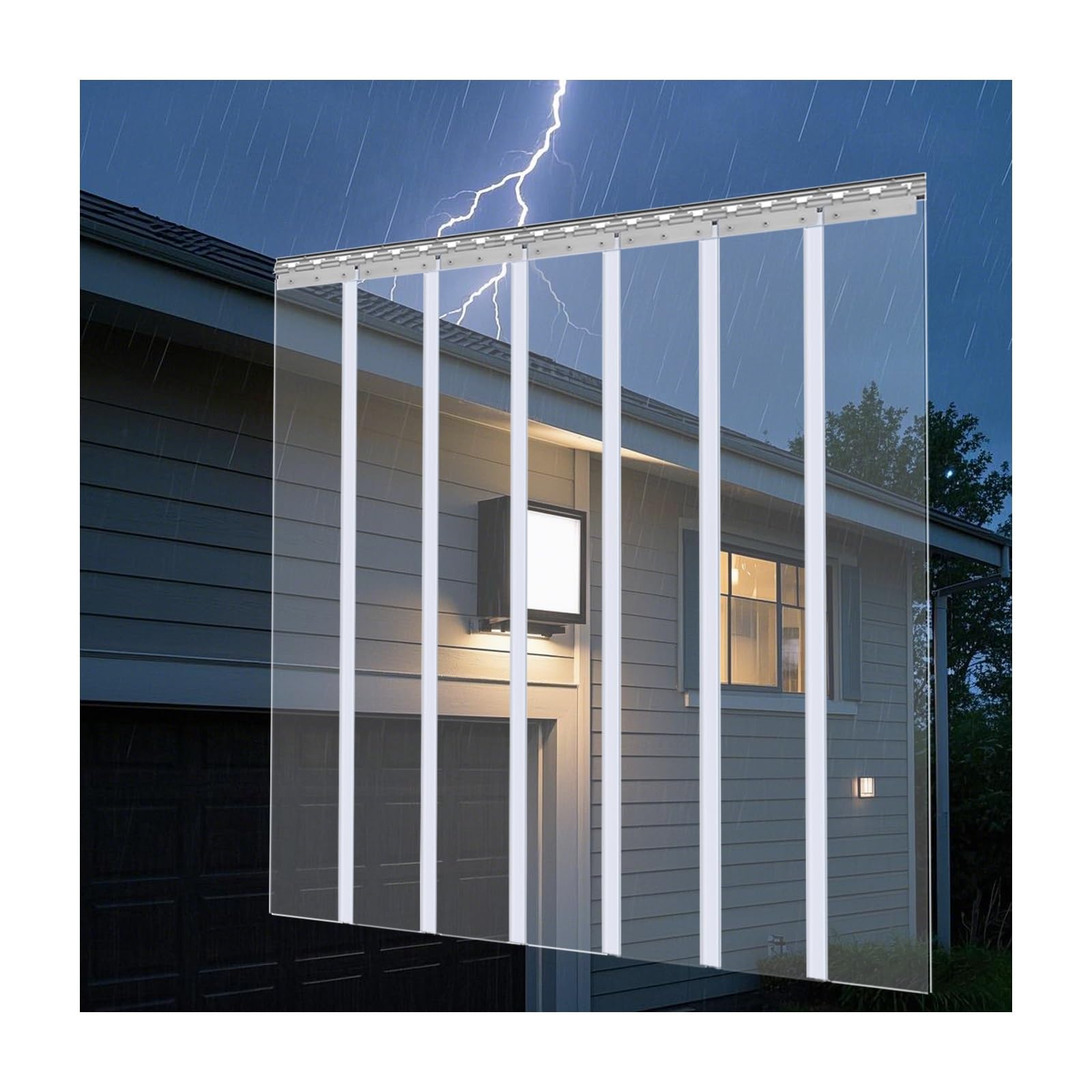 PVC断熱ドア、透明プラスチックストリップカーテン、厚さ滑らか、冷凍庫ドア倉庫ドア用防水 (透明),黄ばみ防止エッジ変形(90x190cm/35.43x74.8in)