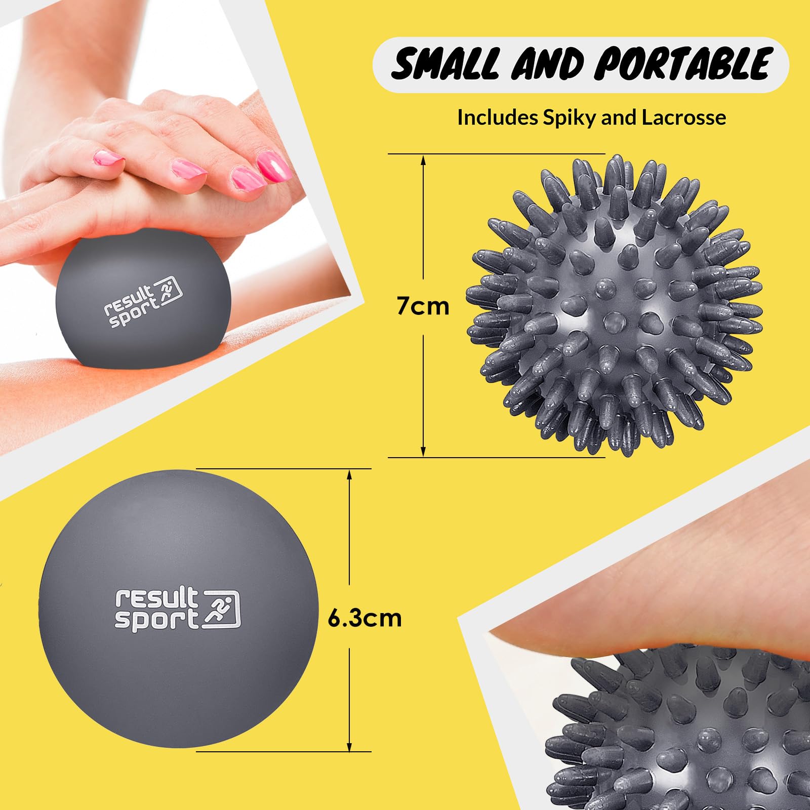 ResultSport Massage Ball, Trigger Point Deep Tissue Massage, Plantar Fasciitis, Rehab Recovery, Stress Reflexology - Image 2
