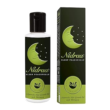 Nidraa Ayurvedic Hair Growth Oil With Bhringraj With All Natural Ingredients, 100 ml