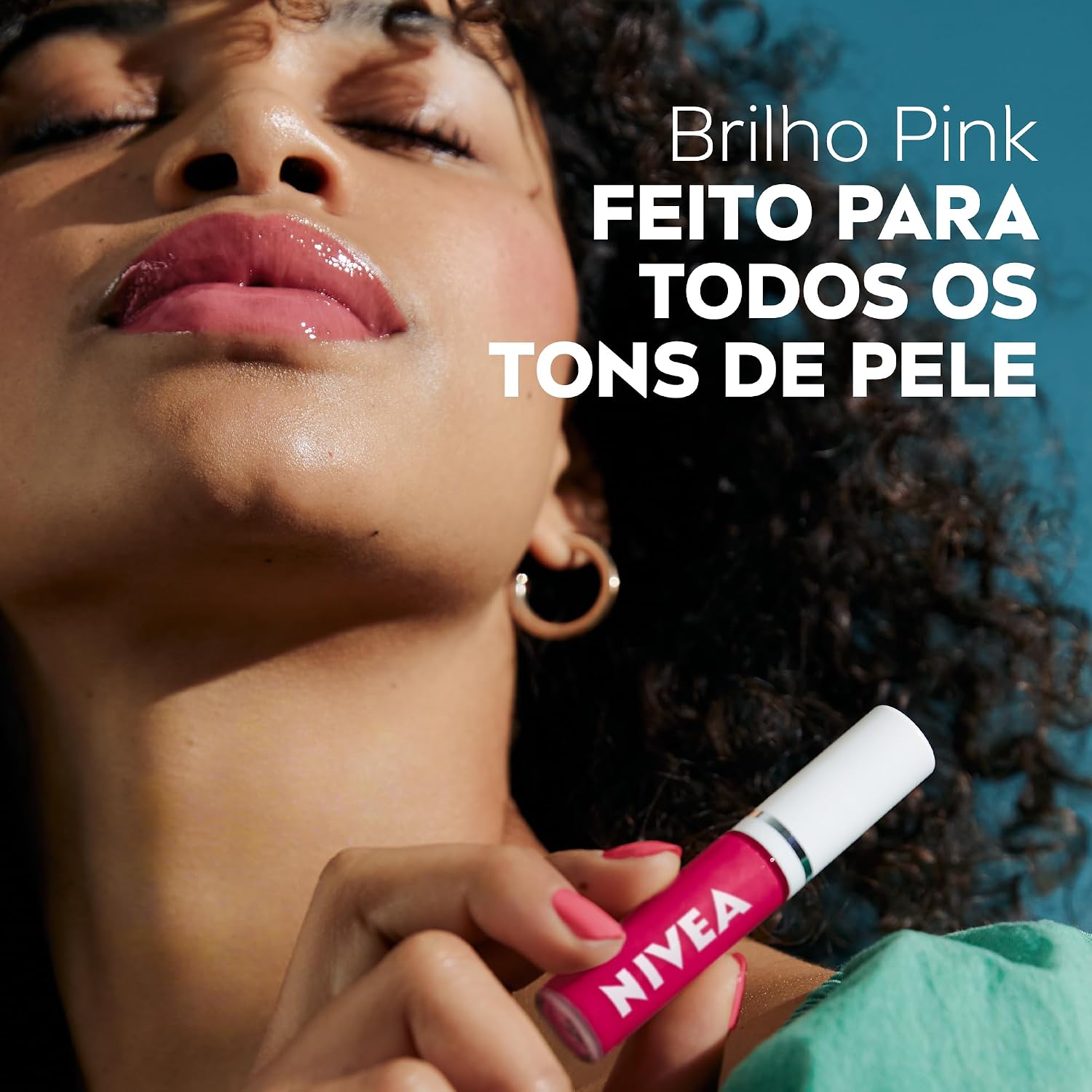 NIVEA Lip Oil Brilho Nutritivo Pink Rock 5,5ml - Hidratação prolongada, sensação não oleosa, lábios volumosos, acabamento brilhoso.