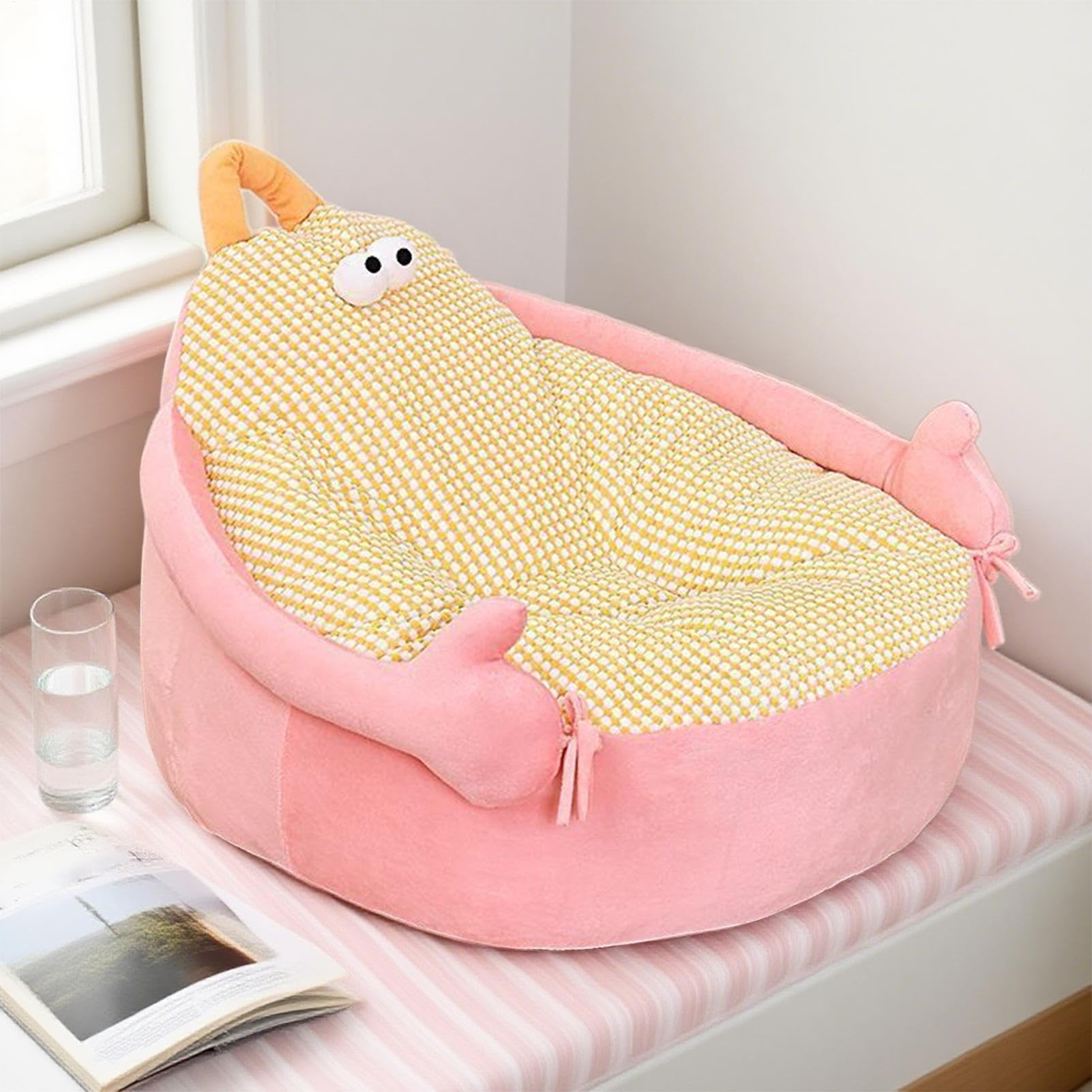 Cama Perros Suave Afelpado, De Mascotas, Calmante Y Cómodo para Dormir