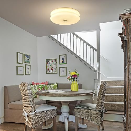 Miniatura 5 de KCO Iluminación moderna de cristal amarillo lámpara de techo moderna pasillo luces de techo retro montaje empotrado luz de techo mediados de siglo