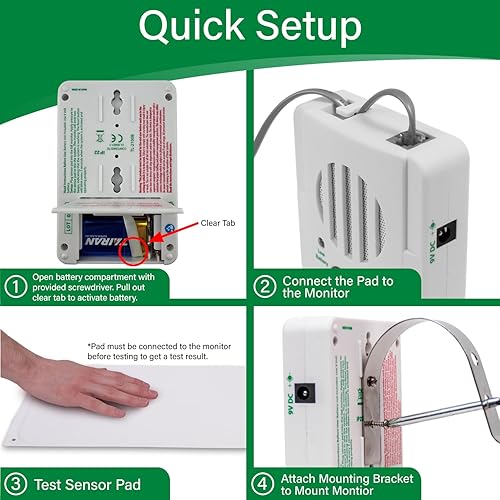 Miniatura 4 de Alarma inteligente para cama de cuidador para adultos mayores, sistema de prevención de caídas con almohadilla de cama con detección de peso de 10 x