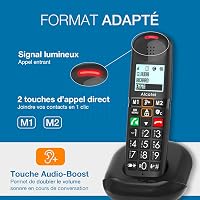 Alcatel XL685 Duo DECT vezeték nélküli telefon (2 kézibeszélő) - fekete 3
