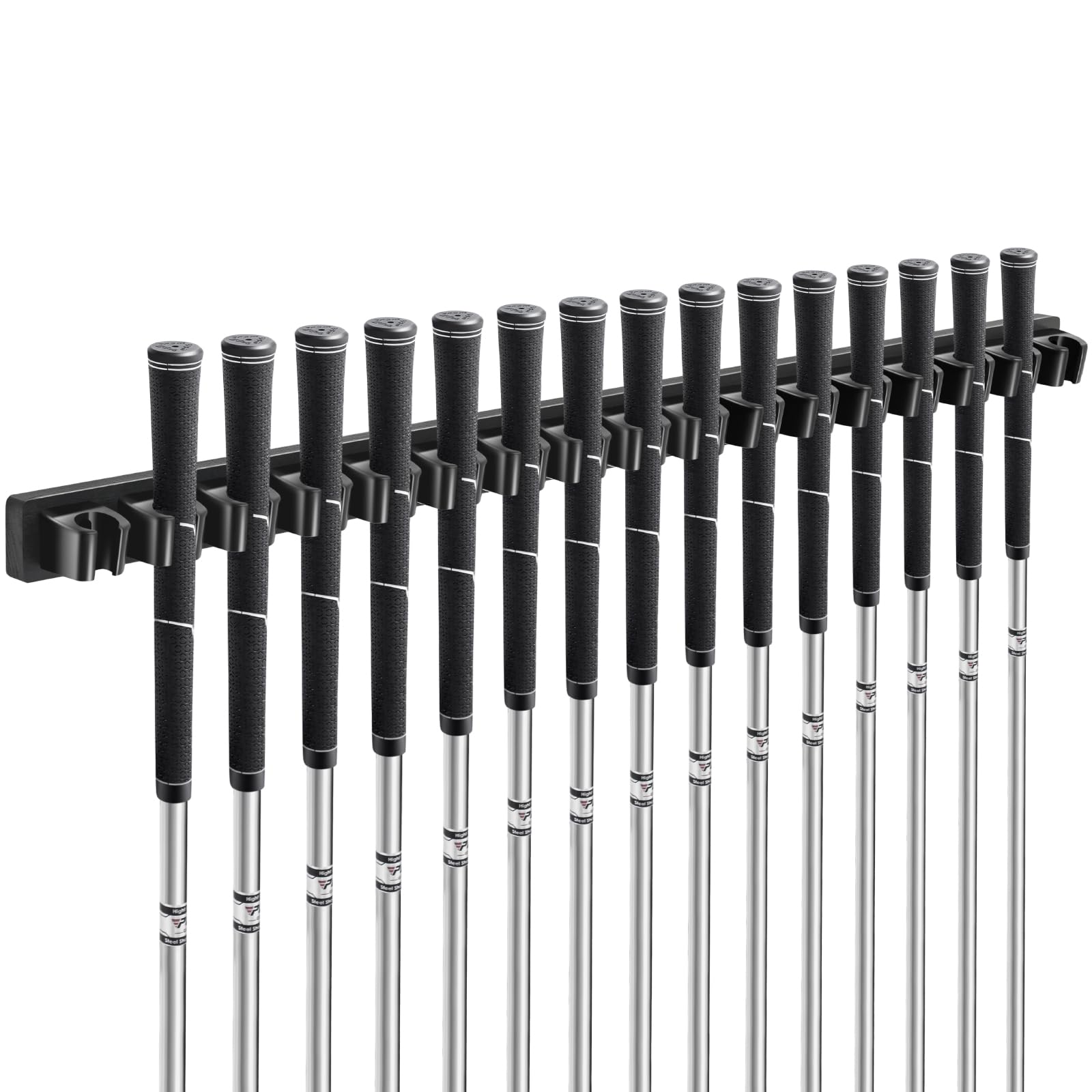 Blueweenly Wooden Golf Club Holder Wall Mount Golf Club Rack Hanger Organizer for Wall Display Garage Putters with Screws, Grip up Type