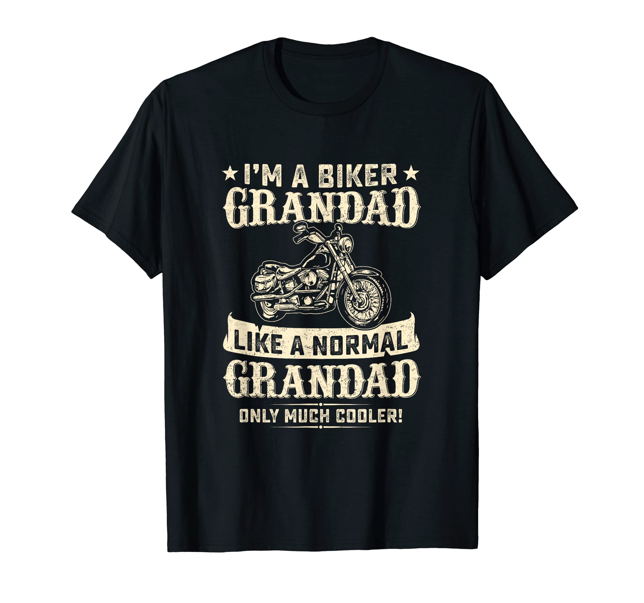 Father's Day Gift For Men Daddy GrandpaBiker Grandad Much Cooler Best Grandpa Ever Motorbike Dad T-ShirtOEKO-TEX STANDARD 100