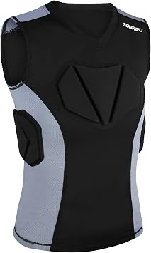 Soared Youth Baseball Chest Protector XPE Foam Padded Compression Shirt | High Resilience, No Flattening & No Shifting, Heart Sternum Guard for Softball Football Lacrosse Baseball