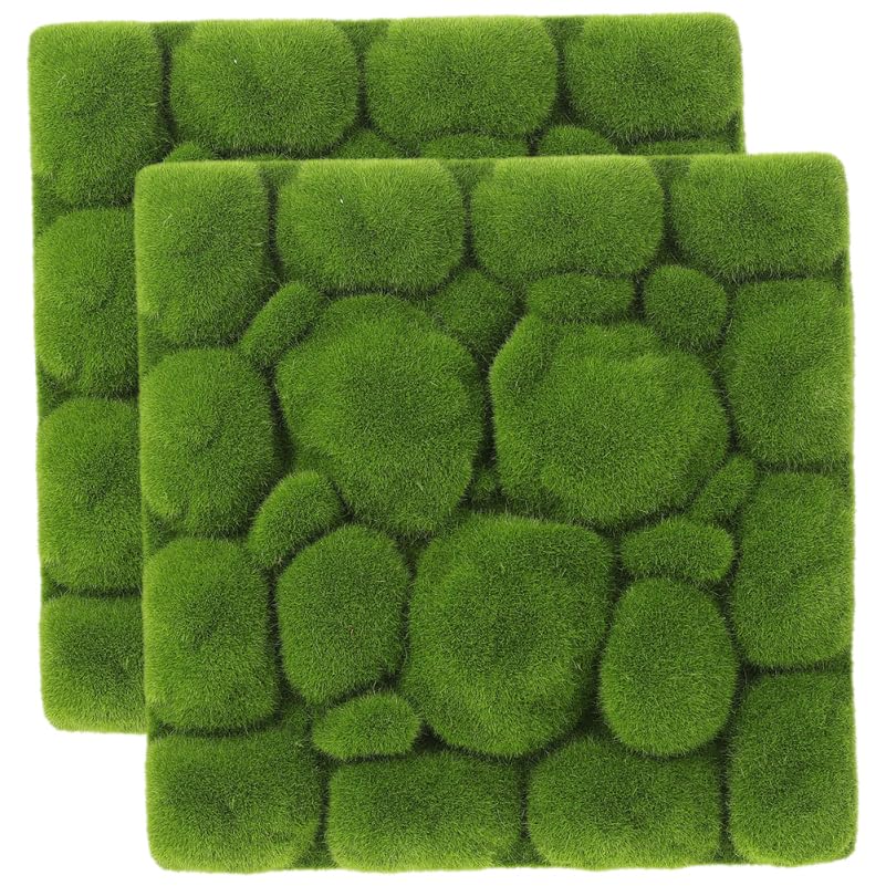DECHOUS 2St Simulierte Moosschaumplatte künstliches Moos Simulation Teppich wandverkleidung Wand polsterung schaumstoffplatte Pflanzen künstlicher Moosrasen Mikro-Landschaftszubehör Green