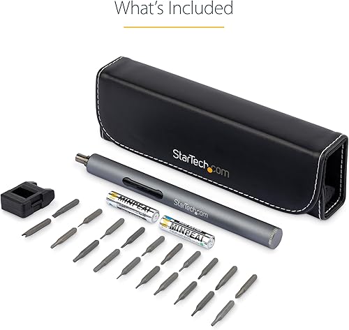 Miniatura 6 de StarTech.com Juego de destornilladores eléctricos de precisión de 20 bits, portátil, mini batería para reparaciones de electrónica, laptop