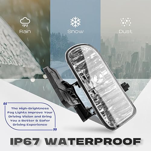 Miniatura 4 de RP Remarkable Power, Luces antiniebla para 1999 2000 2001 2002 Sierra  2000 2001 2002 2003 2004 2005 2006 YukonYukon XL Camioneta SUV, juego de