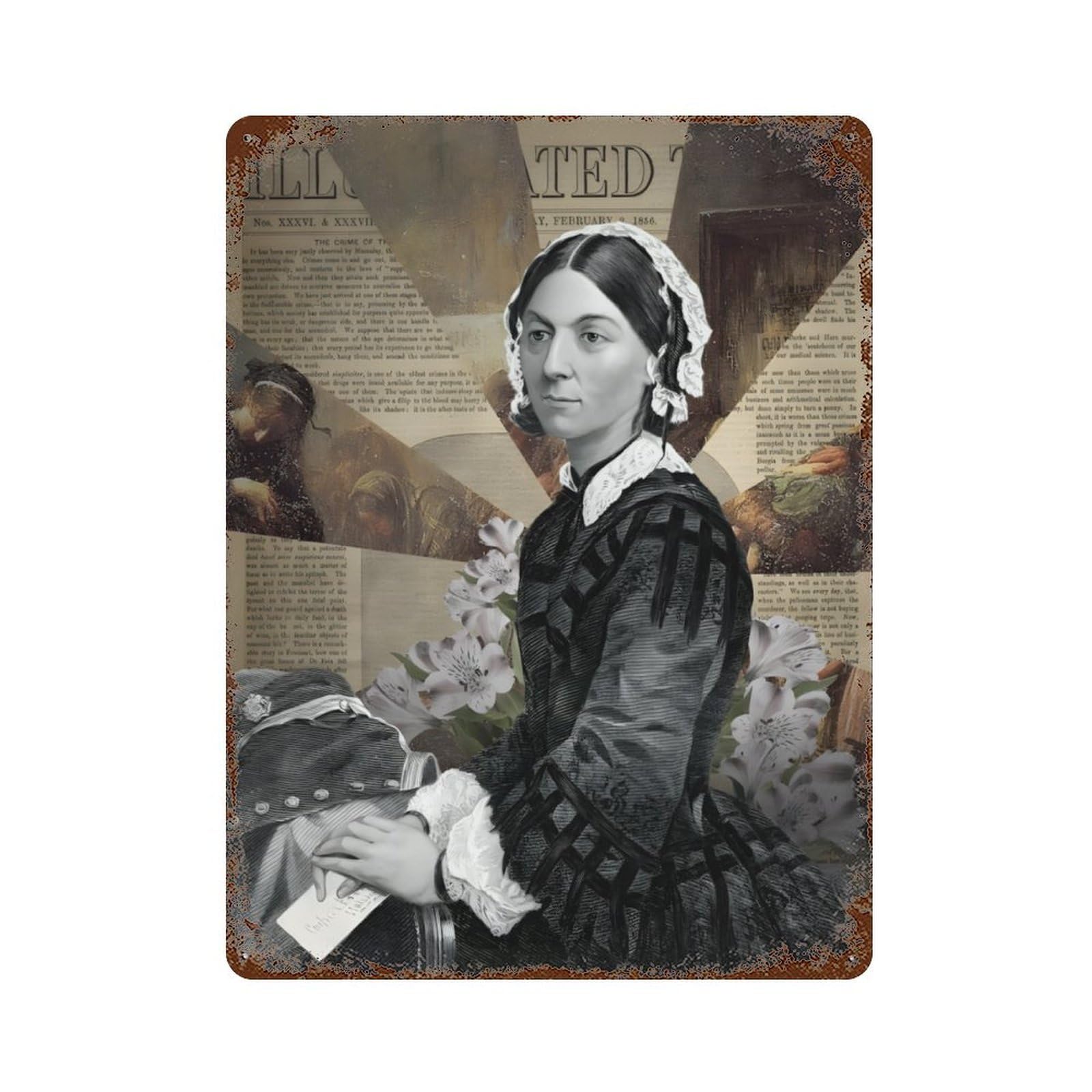xiaoxiaoshen Florence Nightingale (1) Wall Decor Art Metal Tin Poster Modern Home Decor Art Home Bar Shop Decorations Vintage Sign 40x30cm