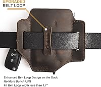 Vista 4 de Gentlestache - Funda de cuero para Leatherman, funda multiherramienta, EDC, organizador de bolsillo con llavero para cinturón y funda para linterna