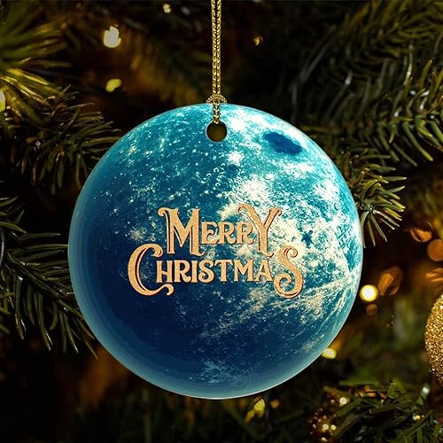 Two-Side Printed Universe and Planets Ceramic Christmas Ornament Novelty for Family Friends Kids Cosmic Christmas Keepsake Pendants Two-Side Printed Universe and Planets Ceramic Christmas Ornament Novelty for Family Friends Kids Cosmic Christmas Keepsake Pendants