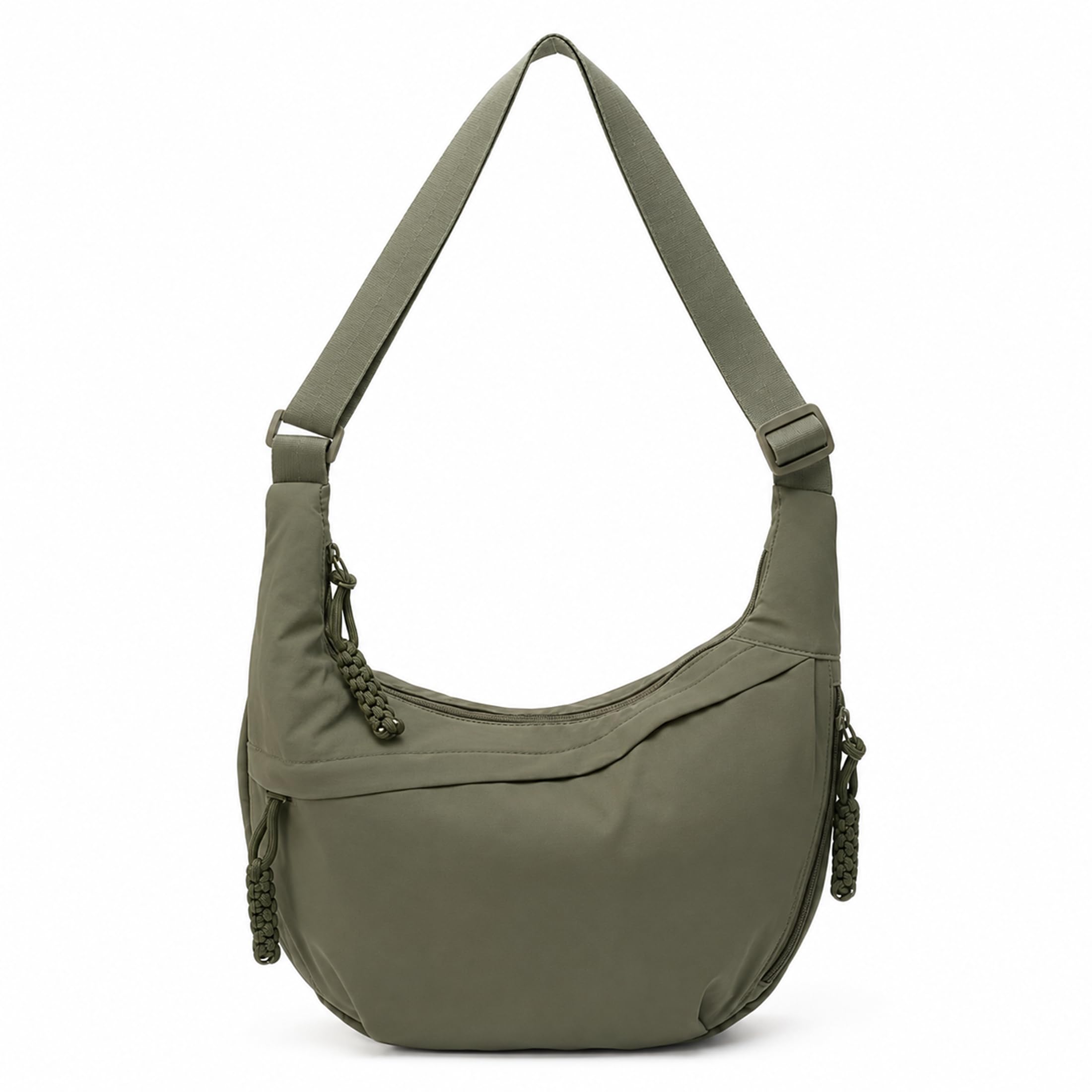 Hobo Bag for Women Men Crescent Shoulder Bag Retro Nylon Canvas Crossbody Bag Slouchy Corduroy Dumpling Bag Purse | Retro-image-28