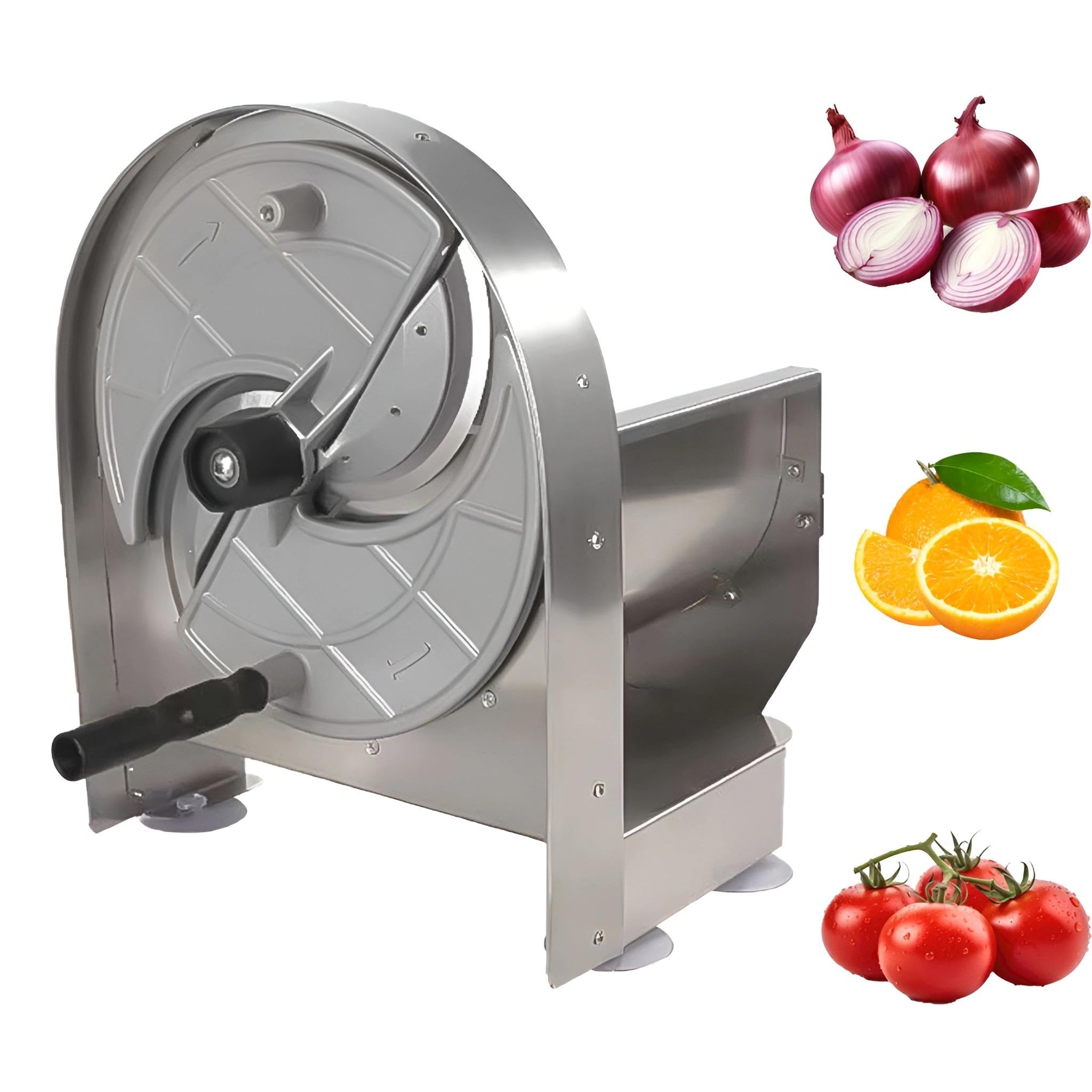 Kommerzieller Gemüsehobel, Edelstahl, verstellbare Dicke 0,2-13 mm, zum Schneiden von Obst, Zitrone, Zwiebel, Kohl, einfache Verwendung und Reinigung